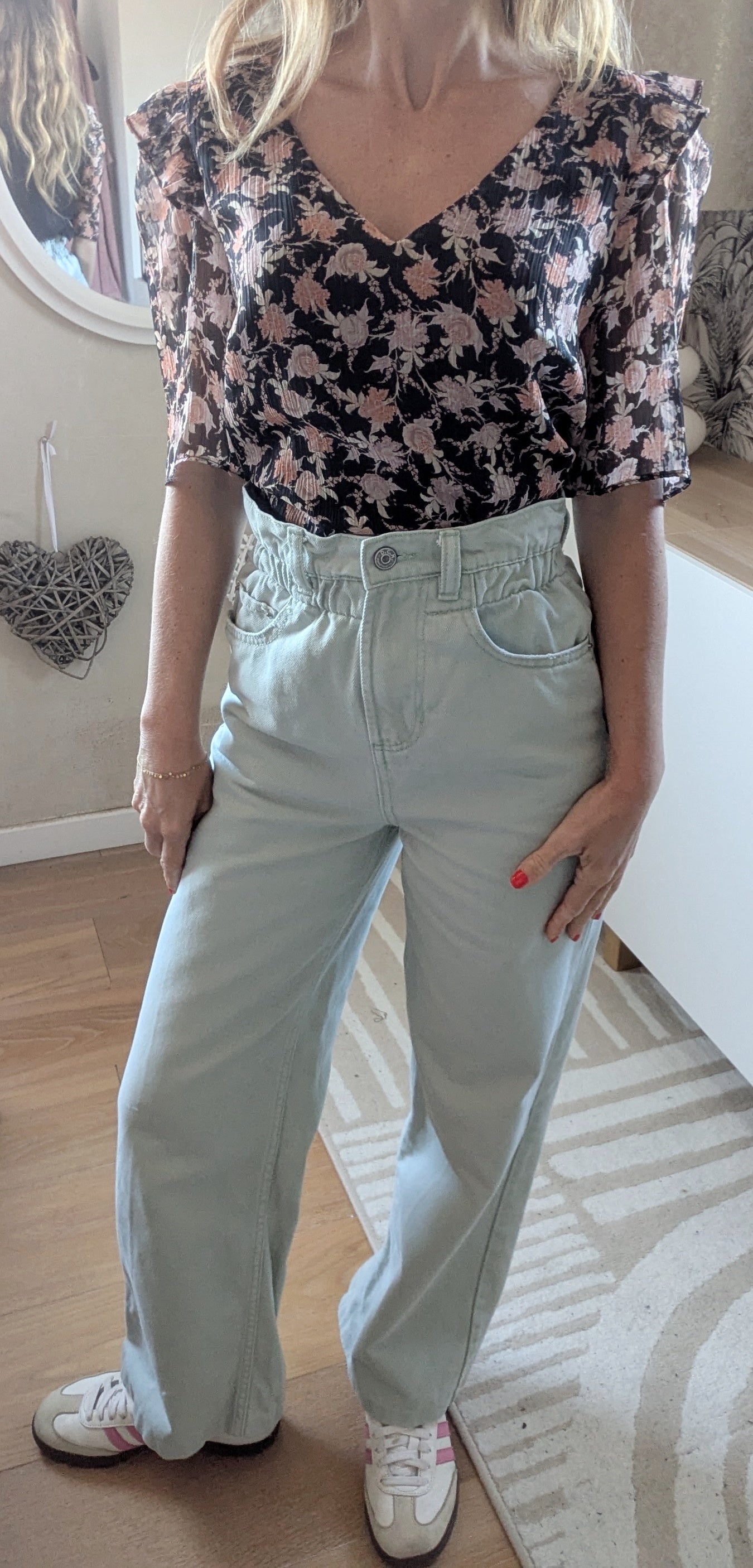 Blouse fleurie irisée - Nafnaf - 36