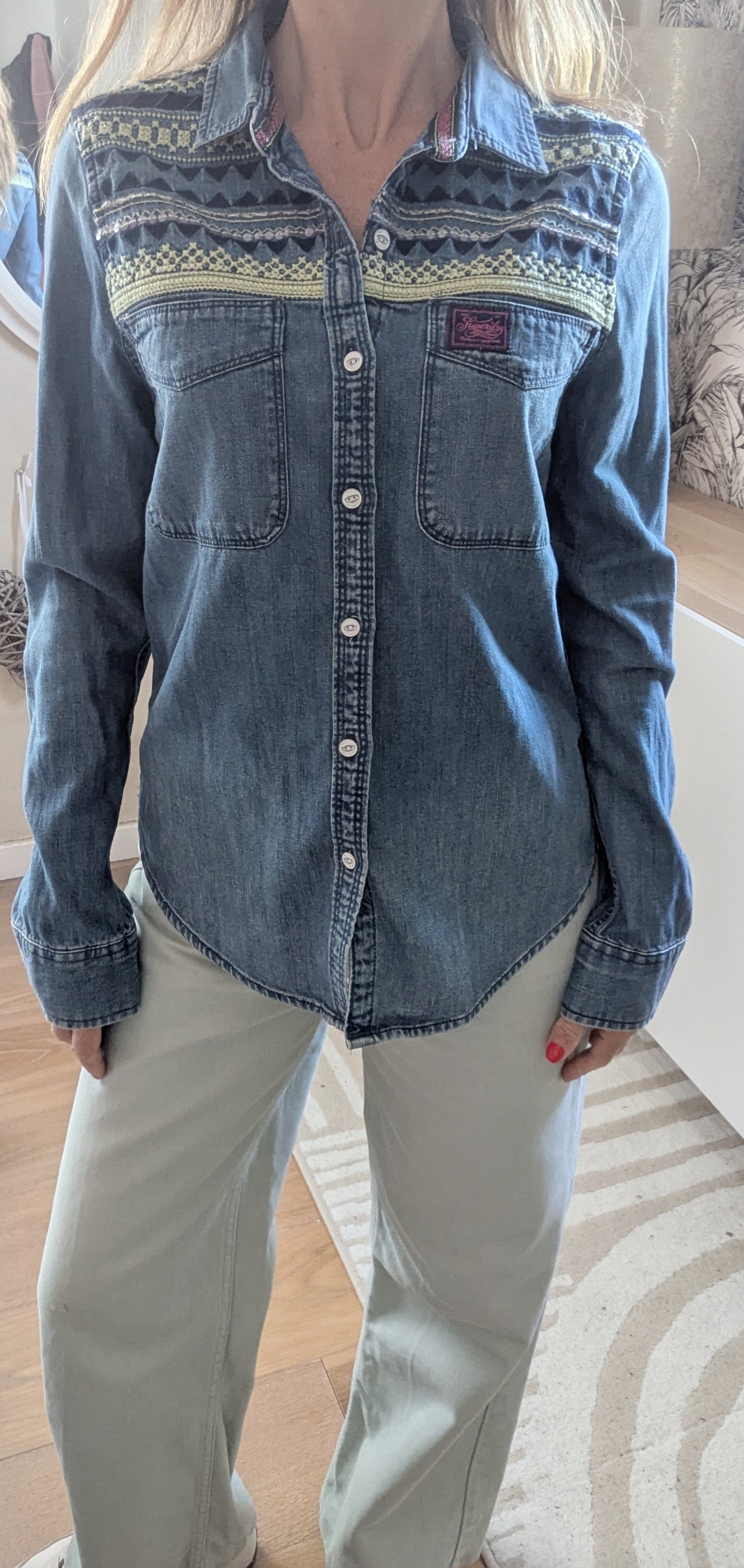Chemise en jeans ethnique - Superdry - 34