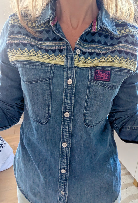 Chemise en jeans ethnique - Superdry - 34