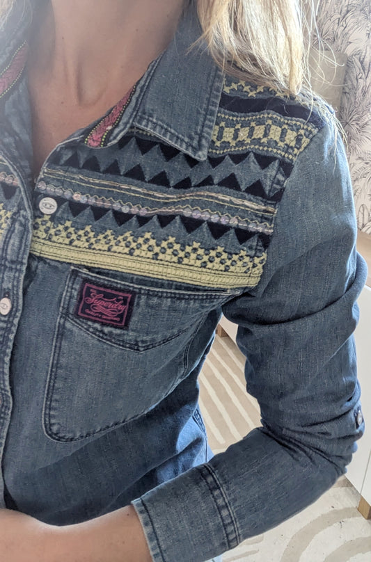 Chemise en jeans ethnique - Superdry - 34