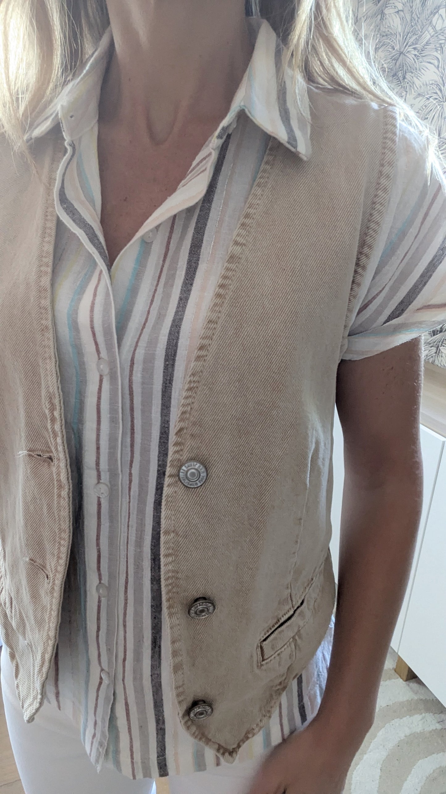 Veste en jeans sans manches - Mango - 34/36