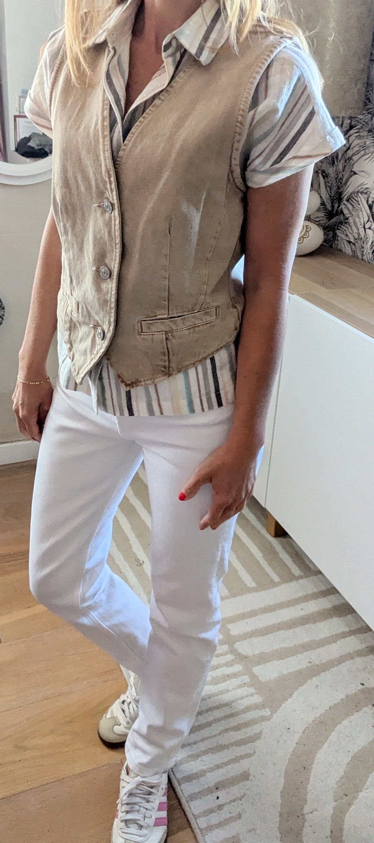 Veste en jeans sans manches - Mango - 34/36