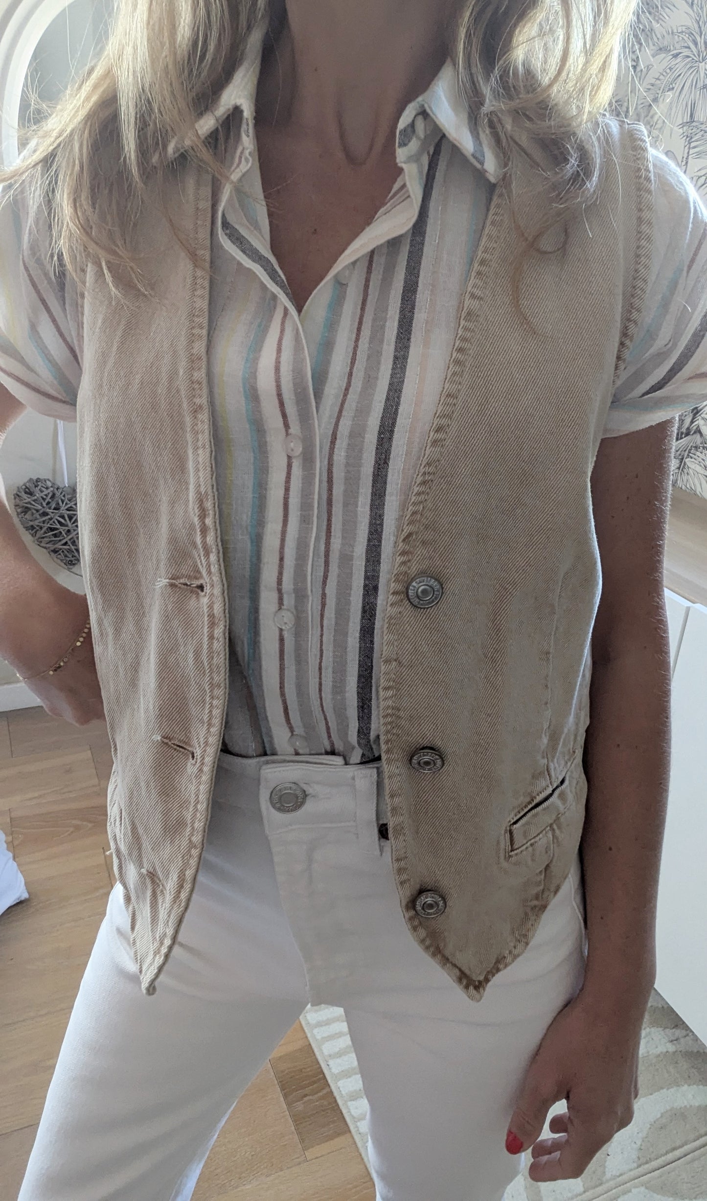 Veste en jeans sans manches - Mango - 34/36