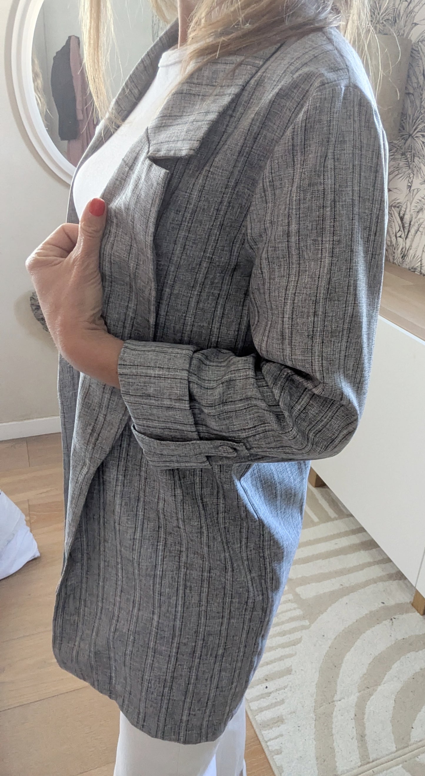 Blazer souple rayé - Stradivarius - 34/36