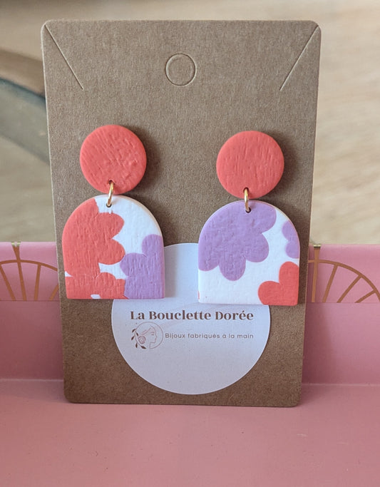 Bijoux Boucles d' oreilles fleuries - Création La Bouclette dorée - TU