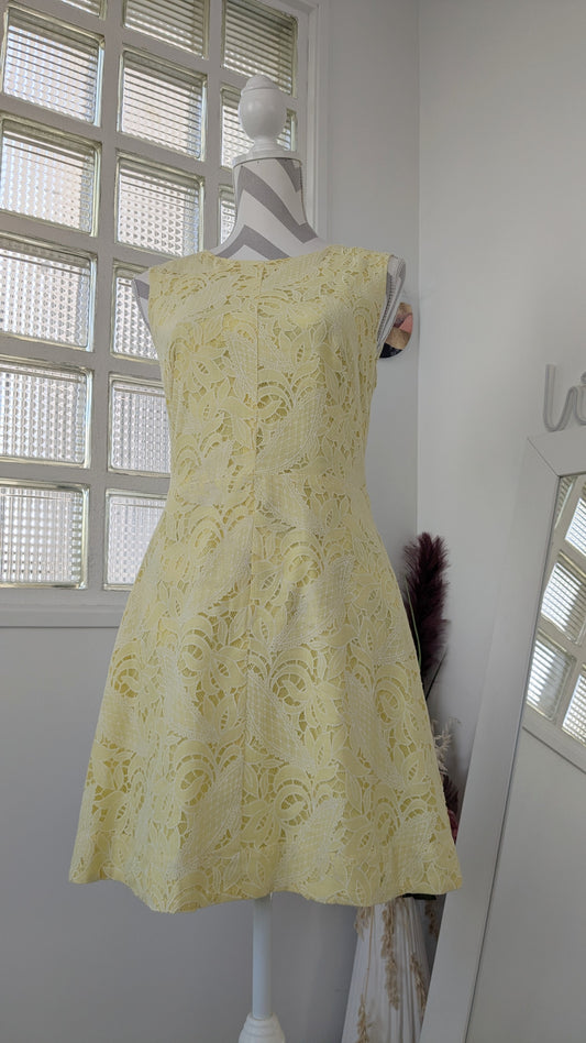 Robe jaune dentelle - H&M - 40
