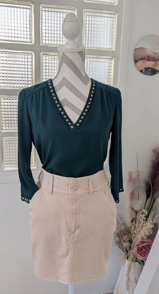 Blouse souple vert sapin - Promod - 36