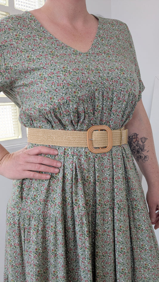 Robe longue fleurie - Made in Italy - TU