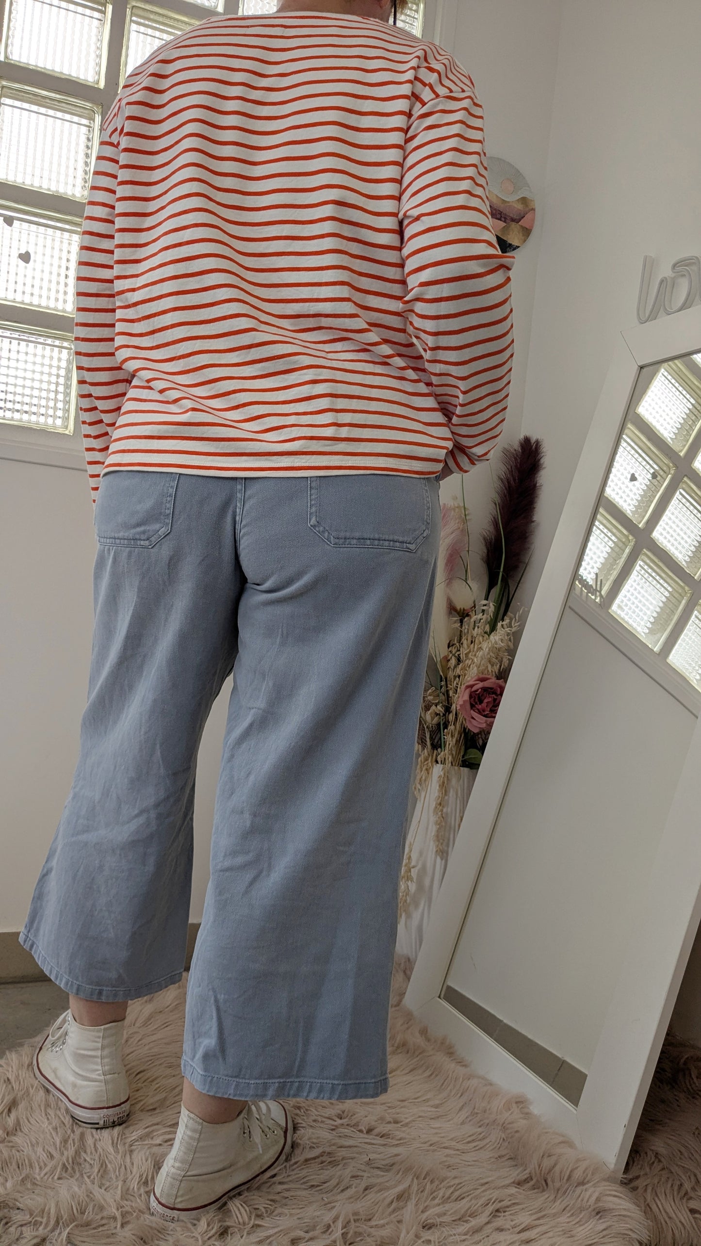 Sweat marinière orange - Tex - 42+