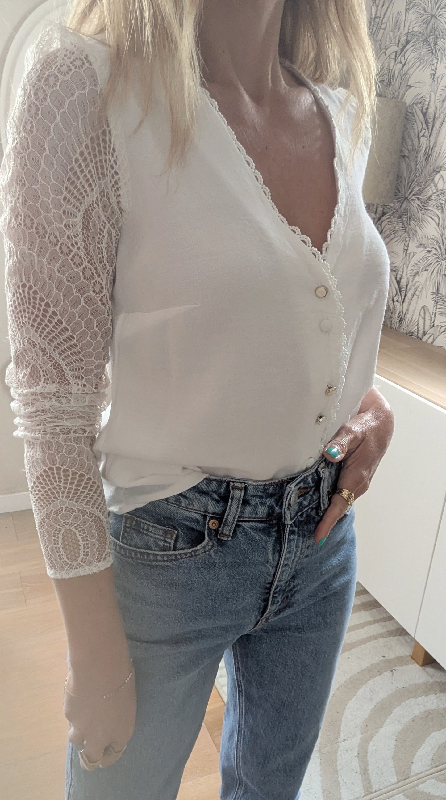 Jeans mom clair - H&M - 34