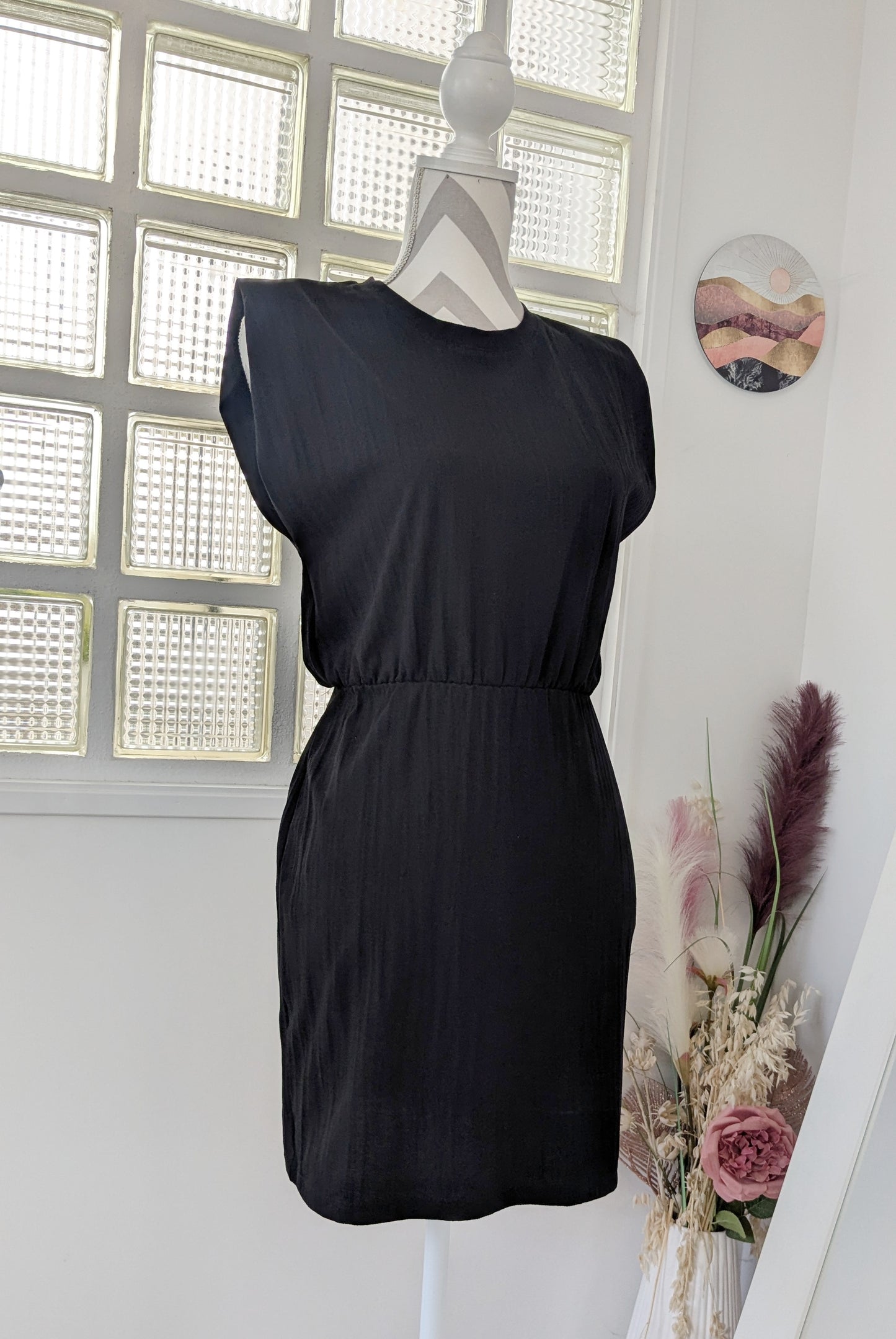 Robe noir smokée structurée - Promod - 36