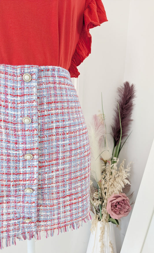 Jupe tweed colorée - Zara - 40