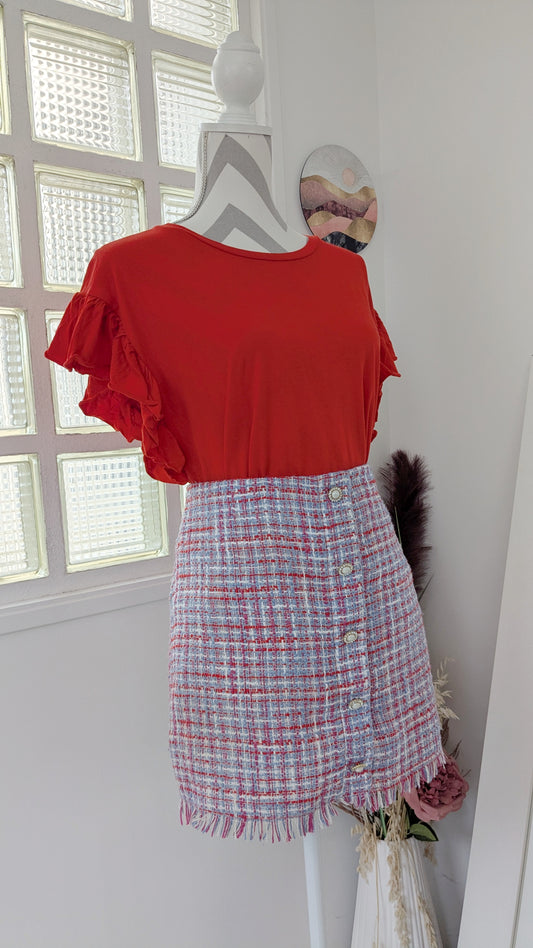 Jupe tweed colorée - Zara - 40