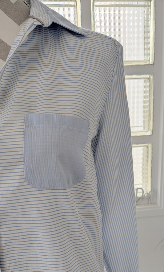 Chemise rayée ciel - Mango - 40