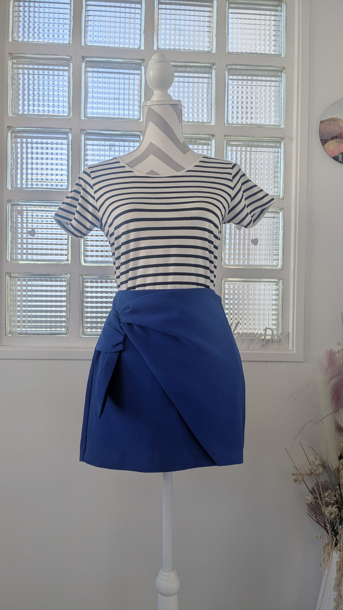 Jupe noeud bleu roi - Zara - 38