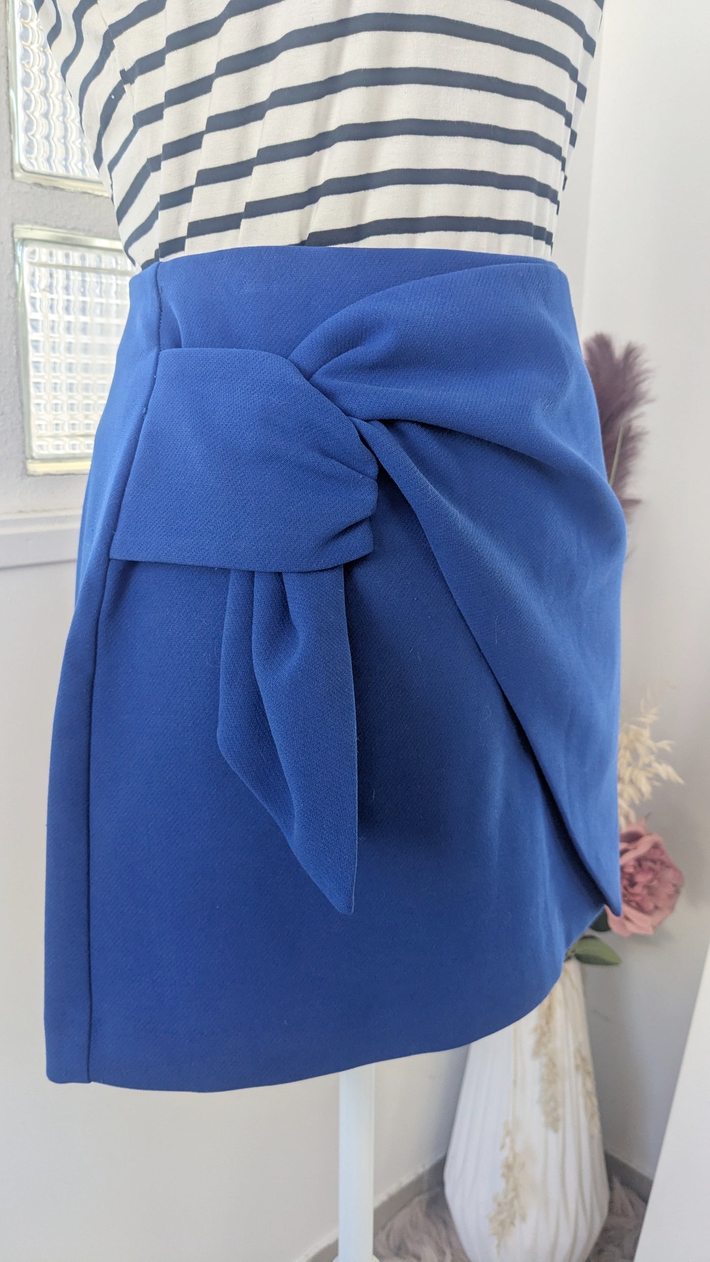 Jupe noeud bleu roi - Zara - 38