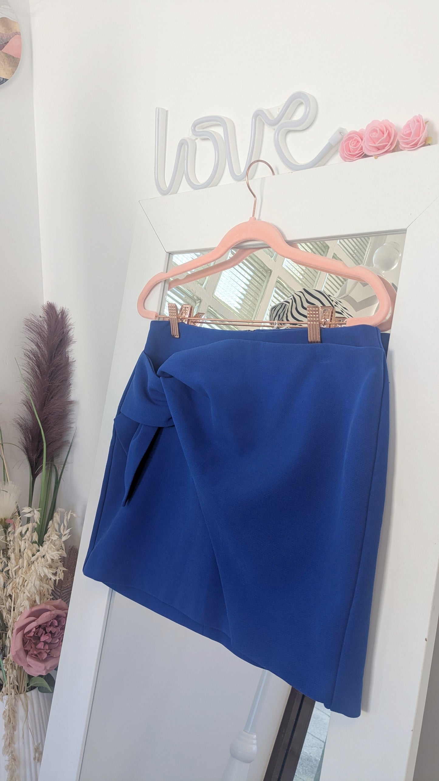 Jupe noeud bleu roi - Zara - 38