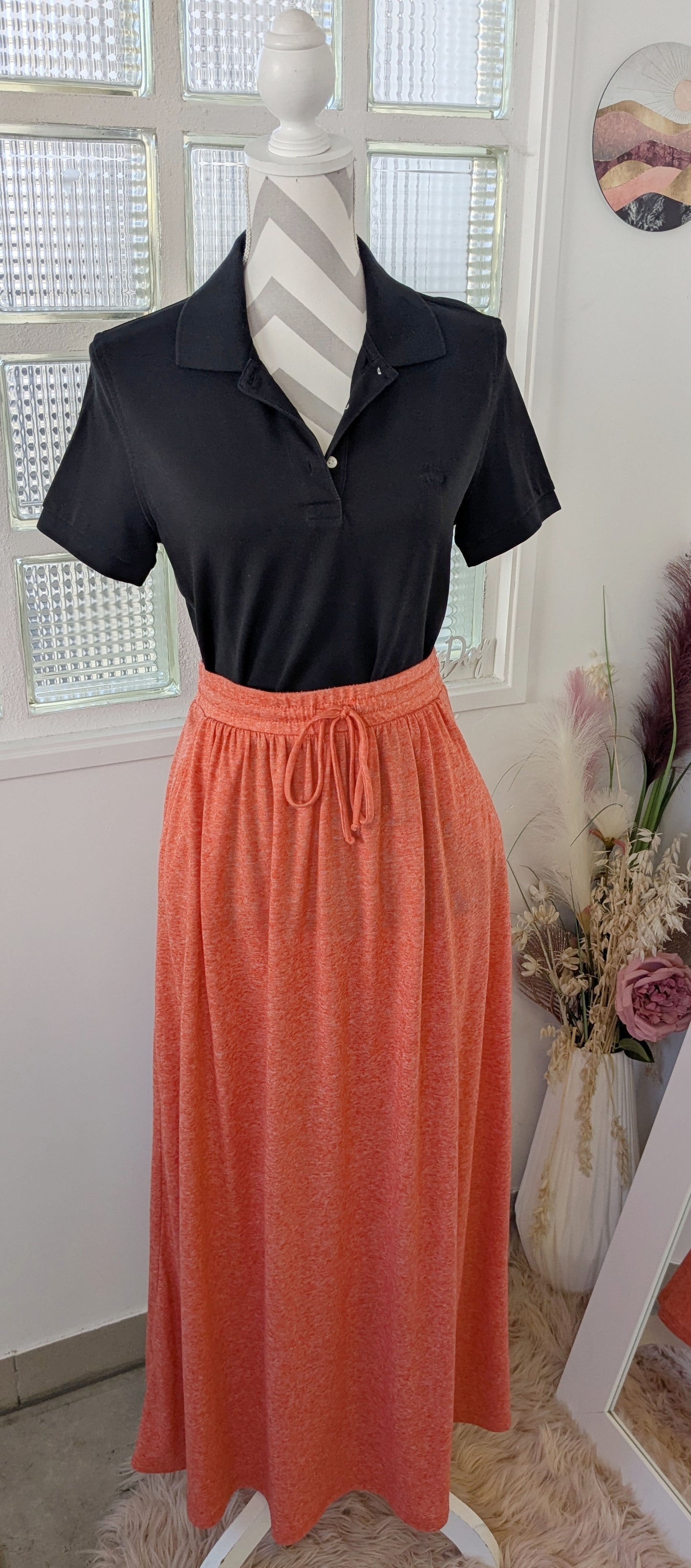 Jupe longue orange - Promod - 38