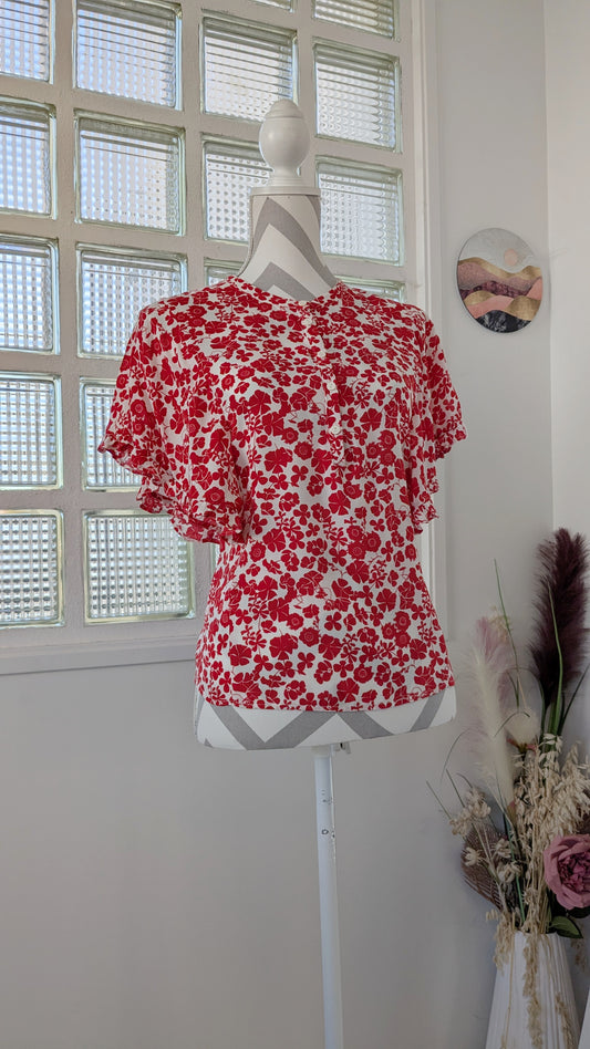 Blouse fleurie volants - C&A - 36/38