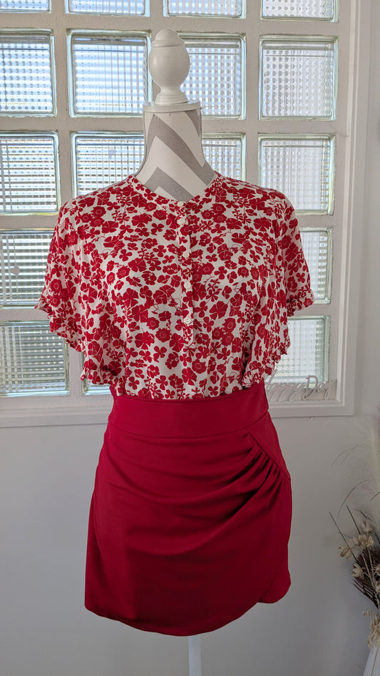 Blouse fleurie volants - C&A - 36/38