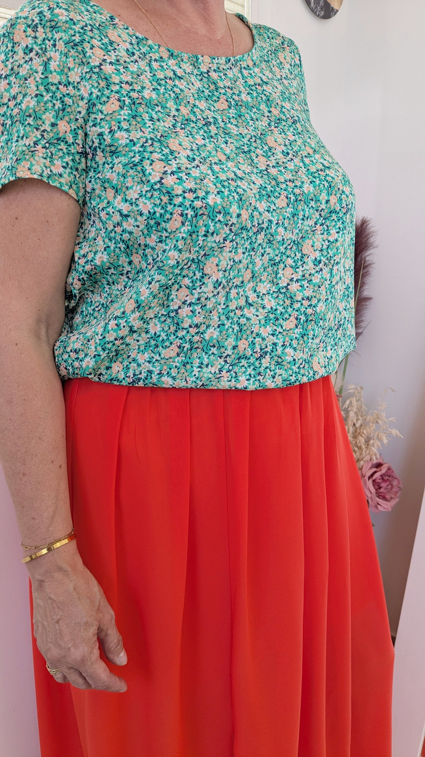 Blouse verte colorée - 44