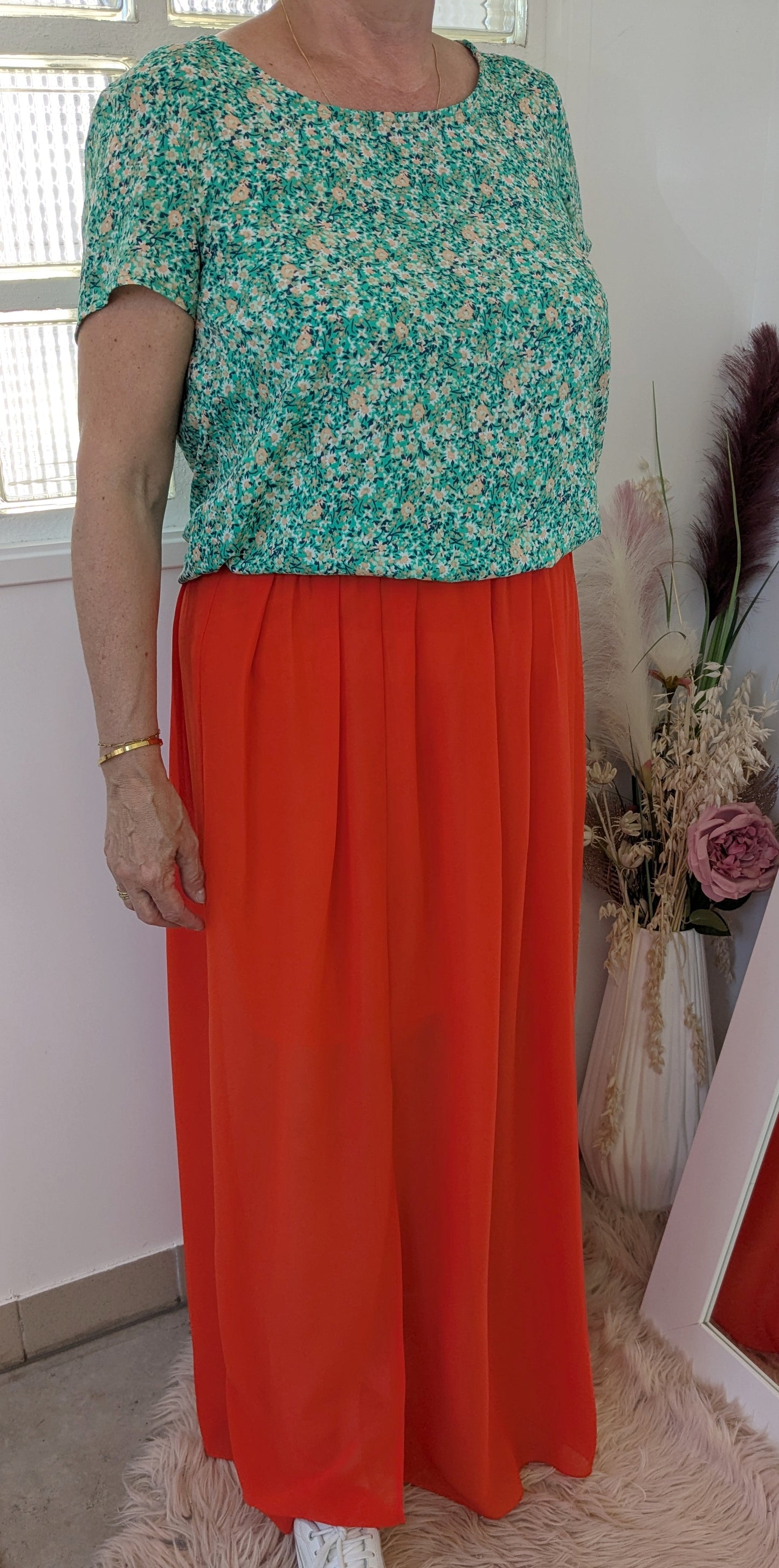 Blouse verte colorée - 44