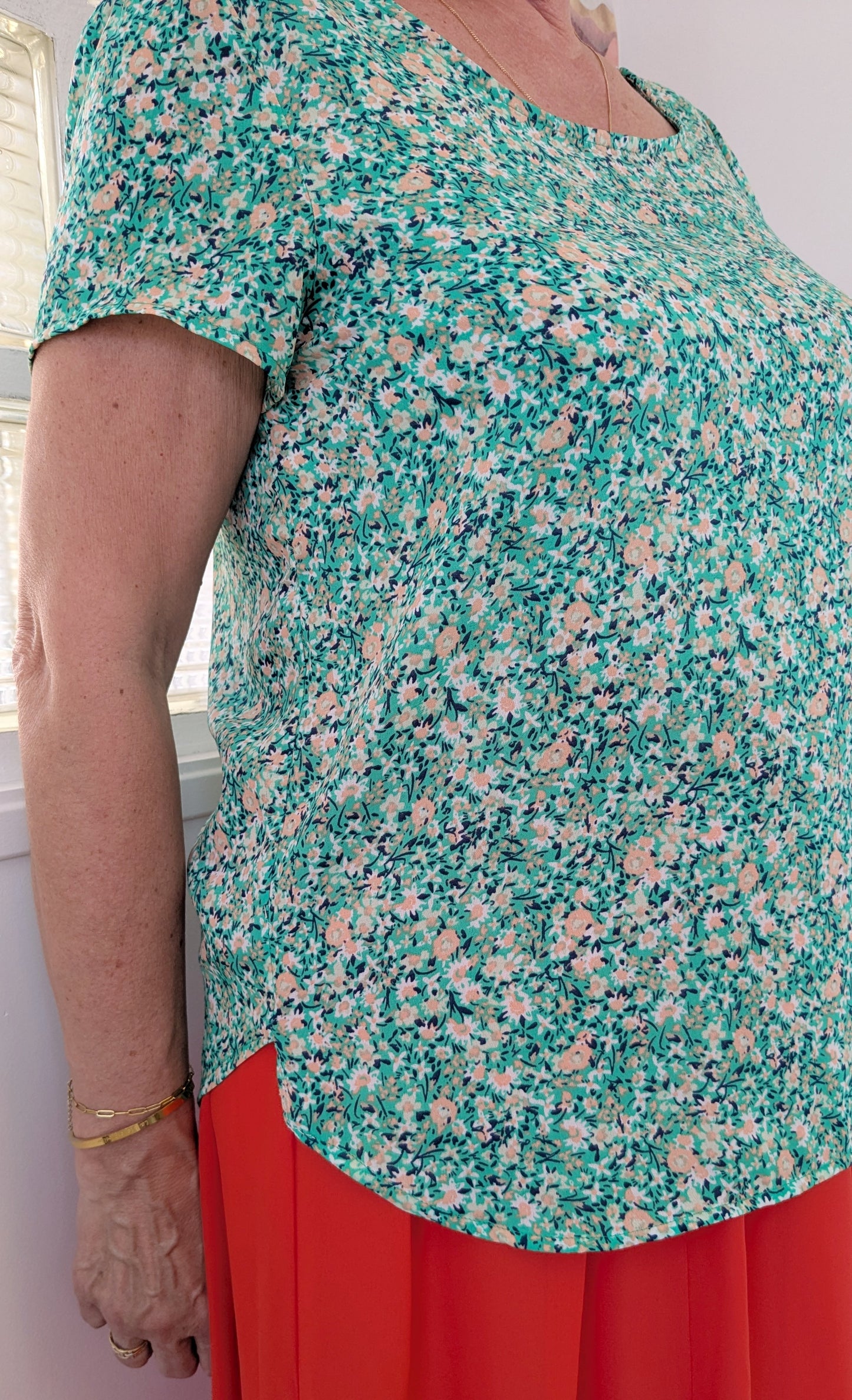 Blouse verte colorée - 44