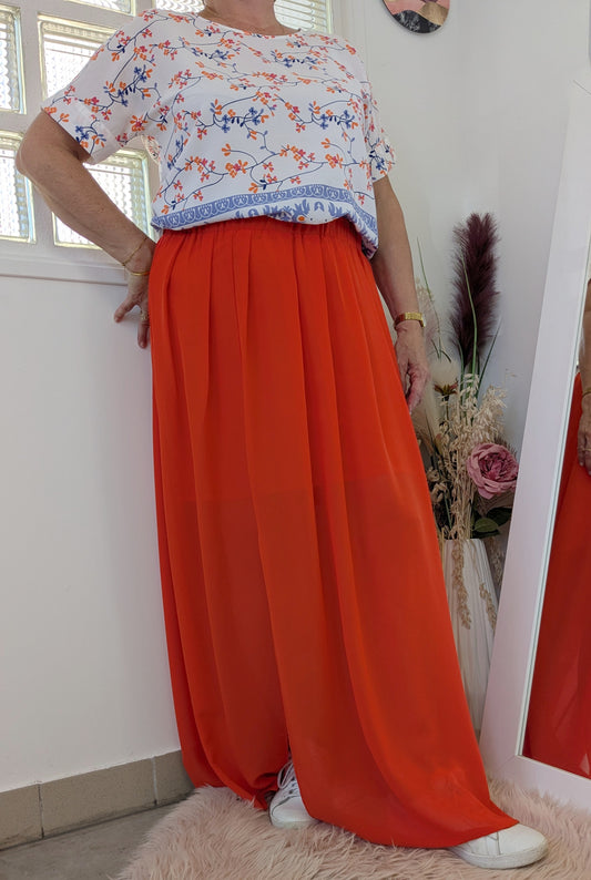 Jupe longue orange - Boutique indépendante - 42/44