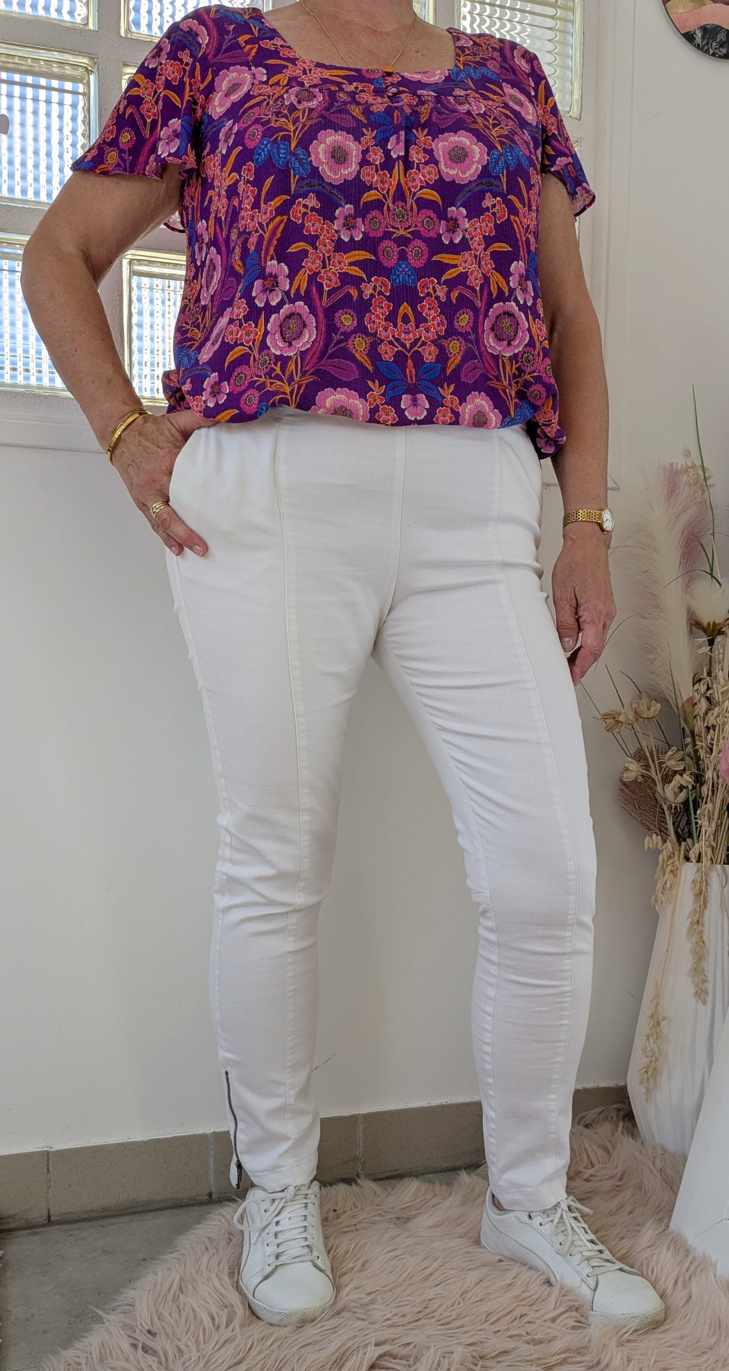 Blouse fleurie volants - Promod - 42/44