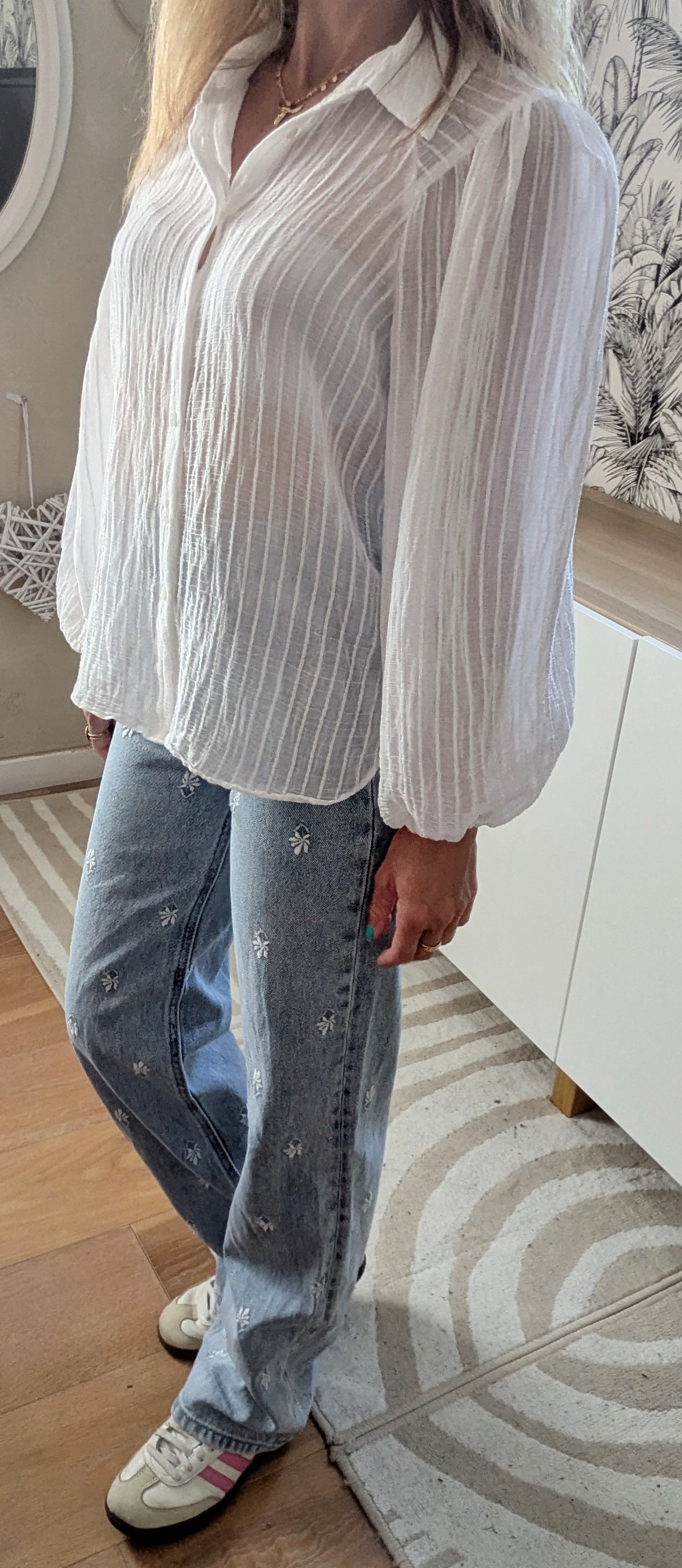 Blouse chemise rayée voile - Mango - 34