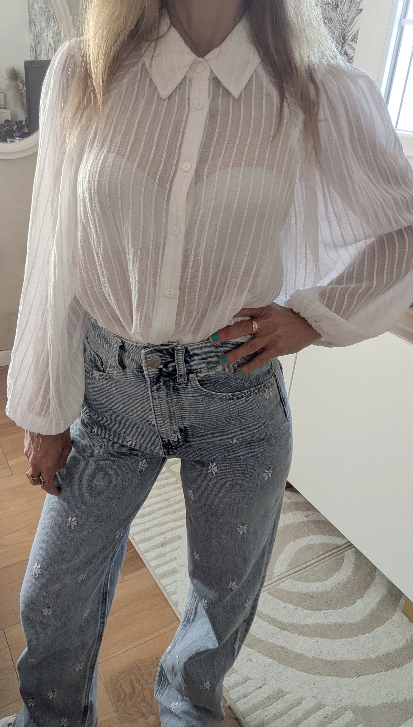 Blouse chemise rayée voile - Mango - 34