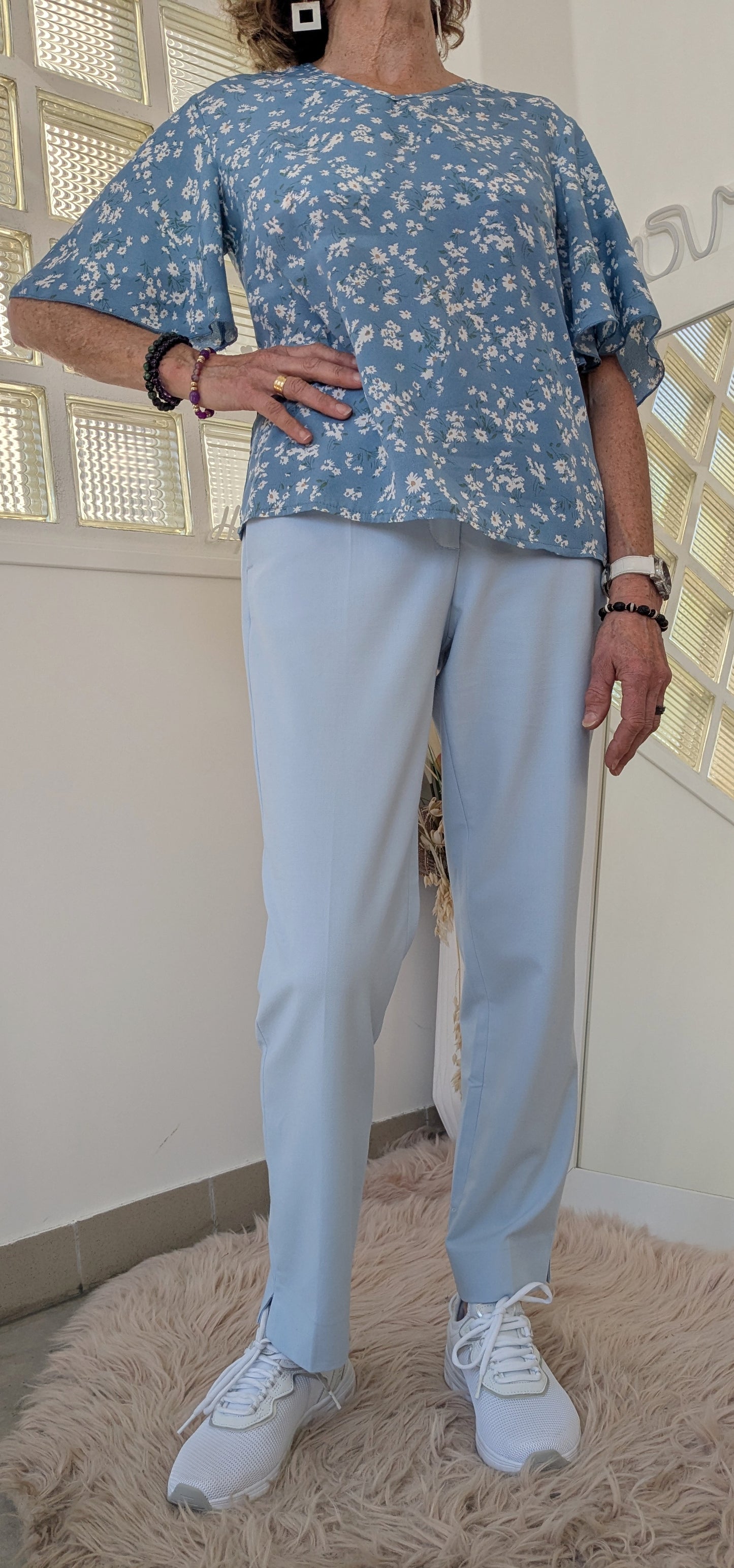 Blouse ciel fleurie - Shein - 34/36