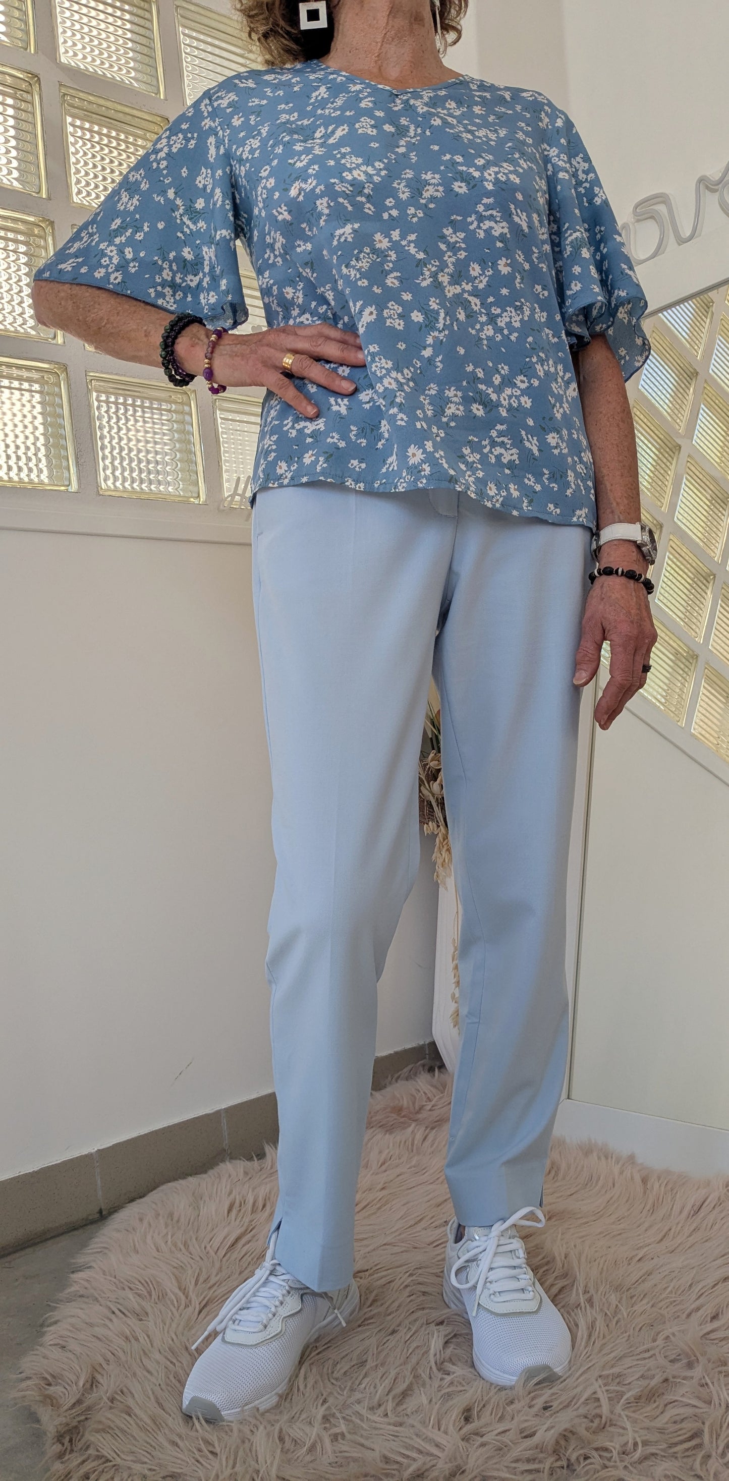 Blouse ciel fleurie - Shein - 34/36