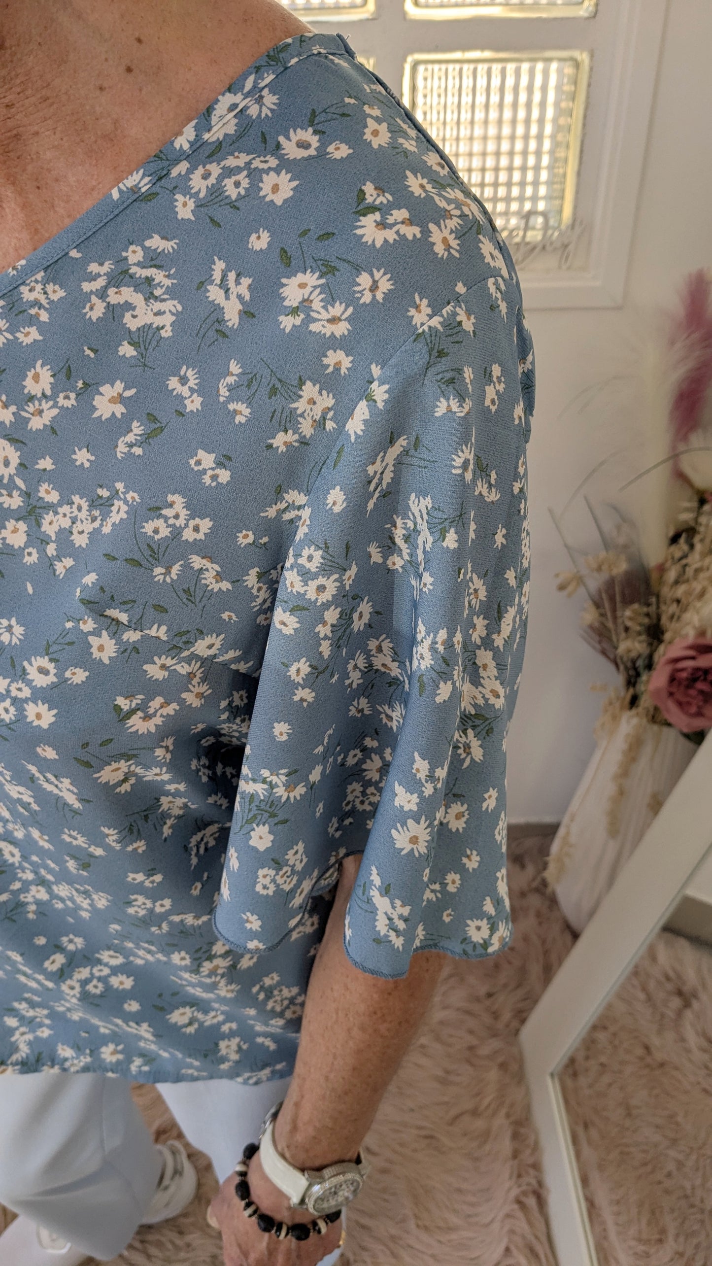 Blouse ciel fleurie - Shein - 34/36