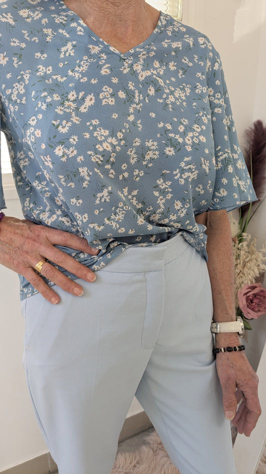 Blouse ciel fleurie - Shein - 34/36