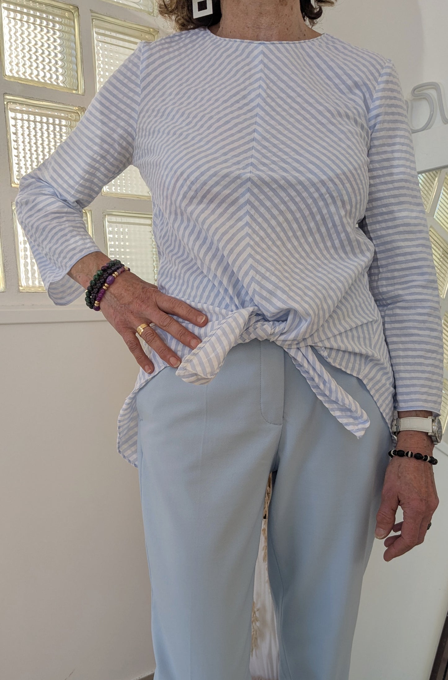 Pantalon costume bleu ciel - Zara - 36