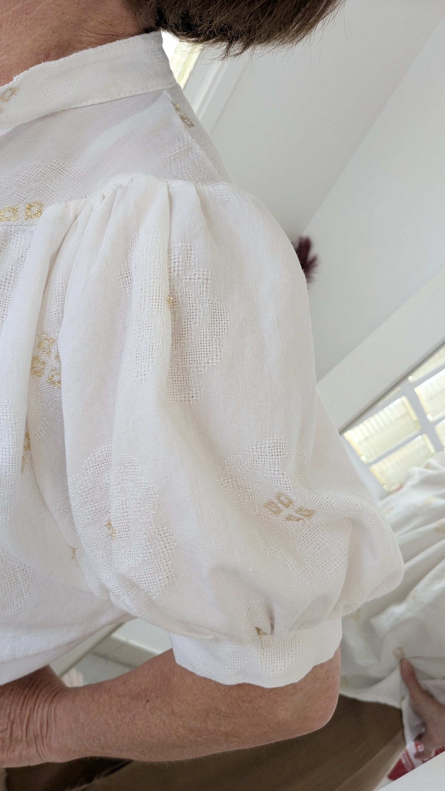 Blouse bohème dorée - Bebou - TU