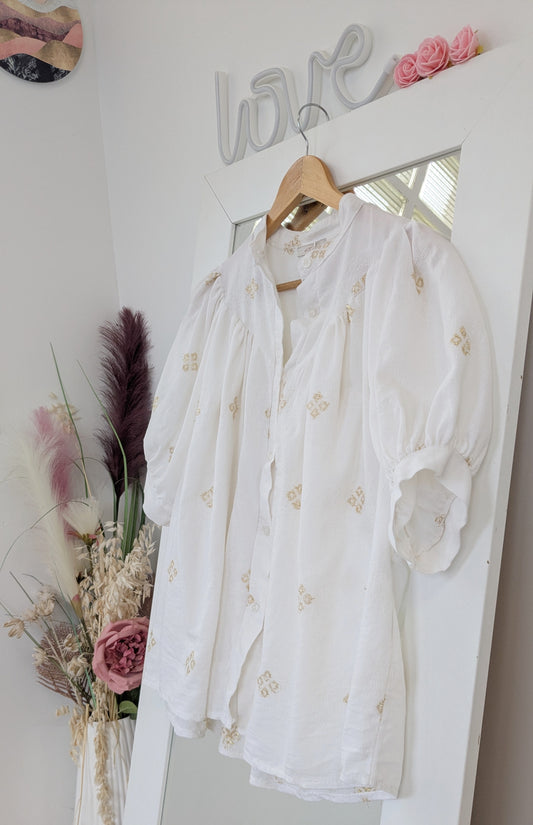 Blouse bohème dorée - Bebou - TU