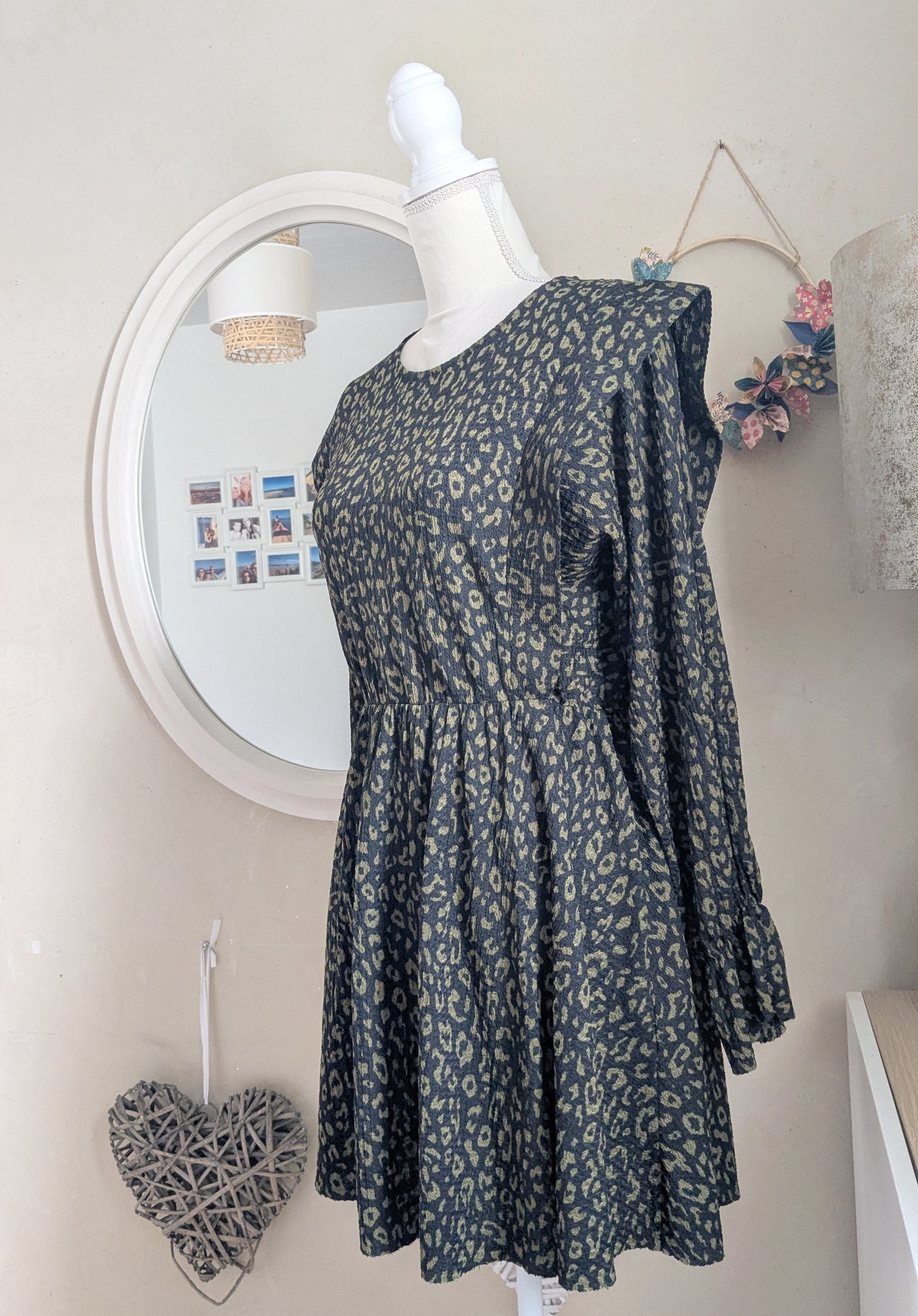 Robe smokée kaki - Zara - 36