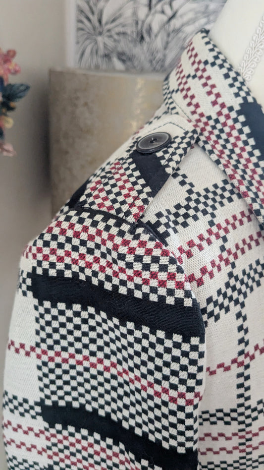 Veste mi-saison carreaux - Zara - 34