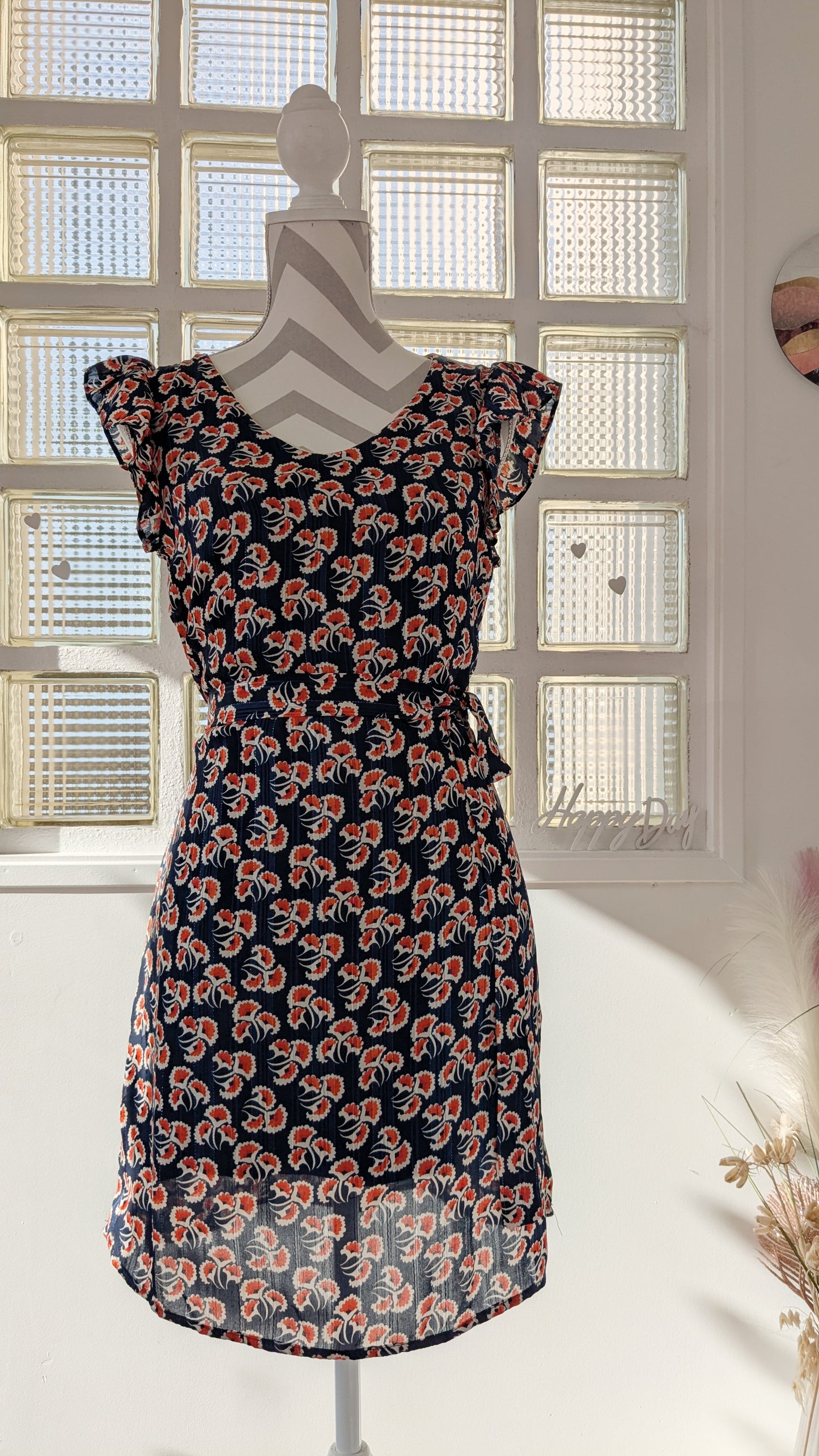 Robe fleurie marine - By one - 36/38
