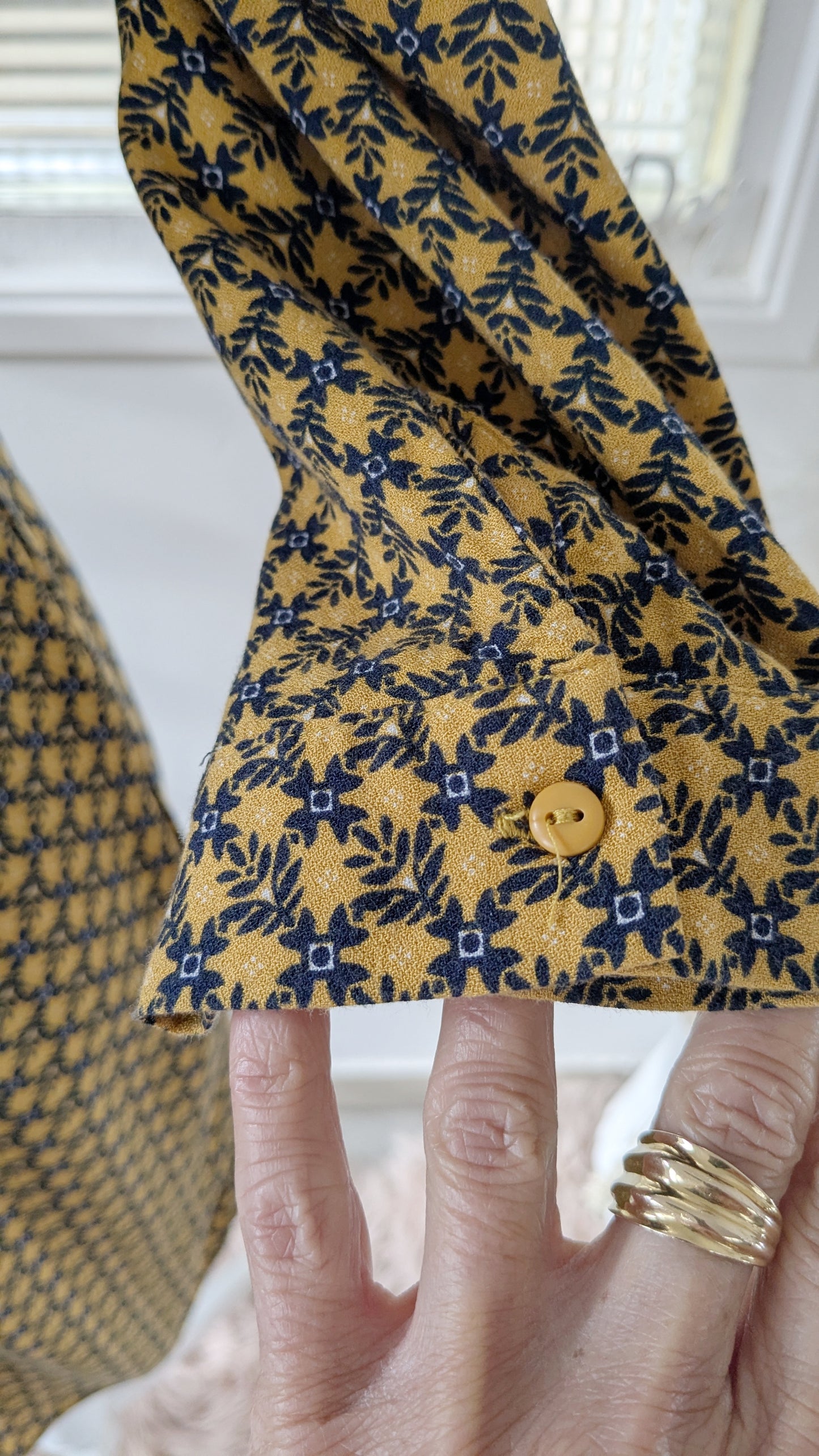 Robe moutarde froncée - Promod - 38