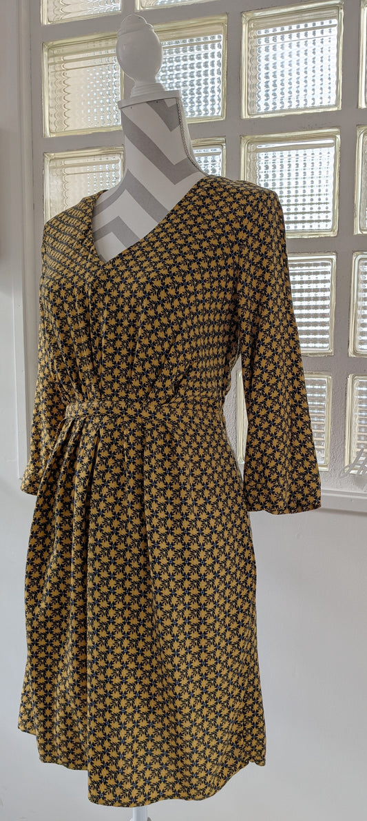 Robe moutarde froncée - Promod - 38