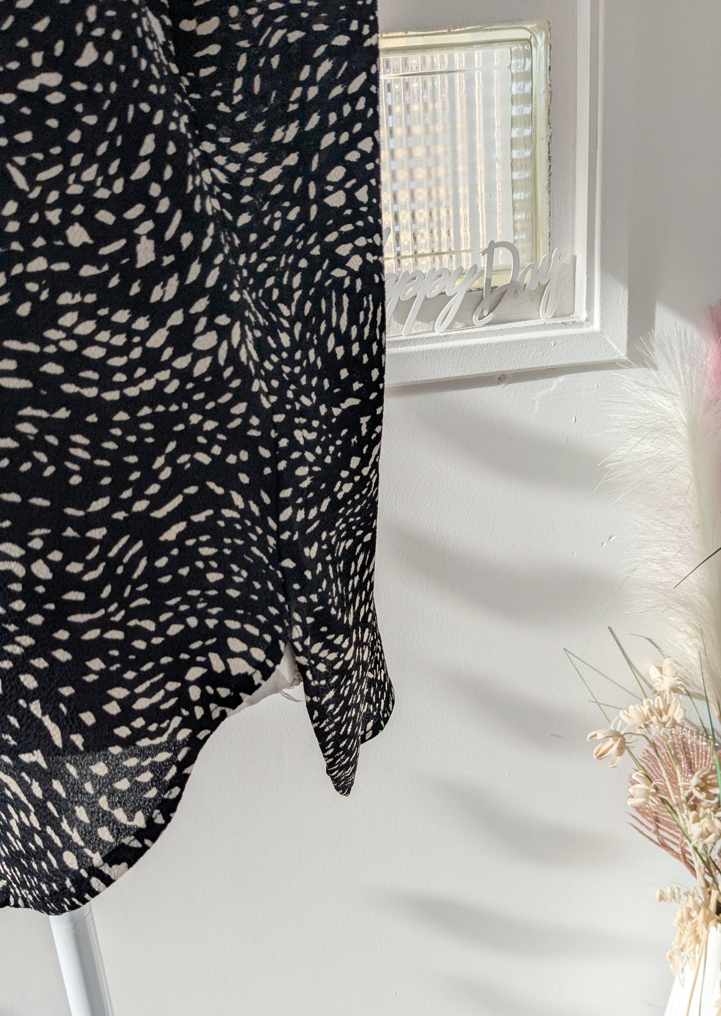 Blouse crêpe noir crème - Only - 40