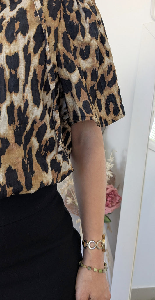 Blouse léopard smokée - Shoeby - 36