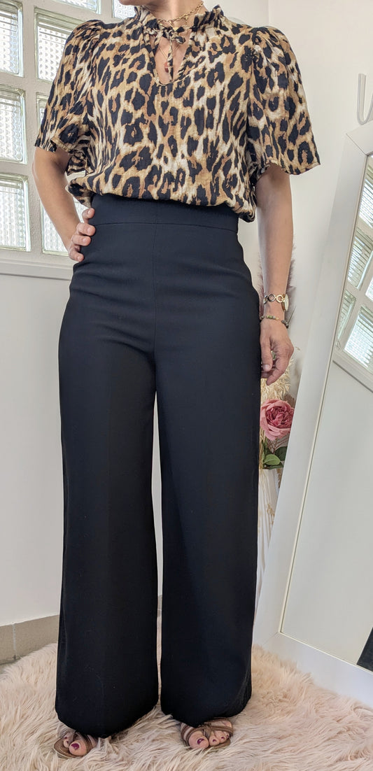 Pantalon noir kimono - Made in Italy - 34/36