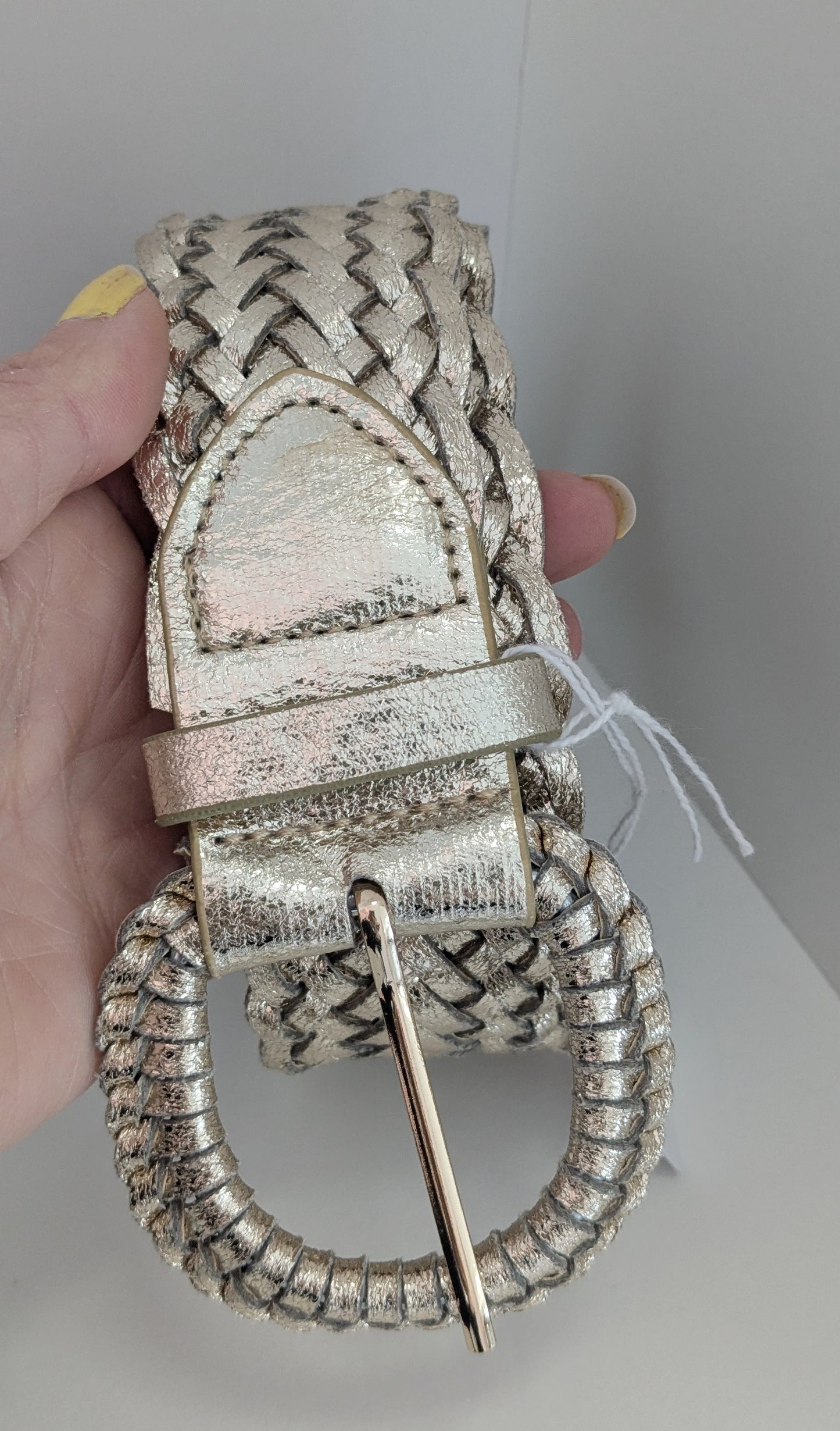 Ceinture tressée dorée - TU