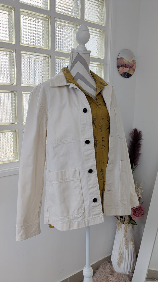 Veste en jeans crème - Mango - 38/42