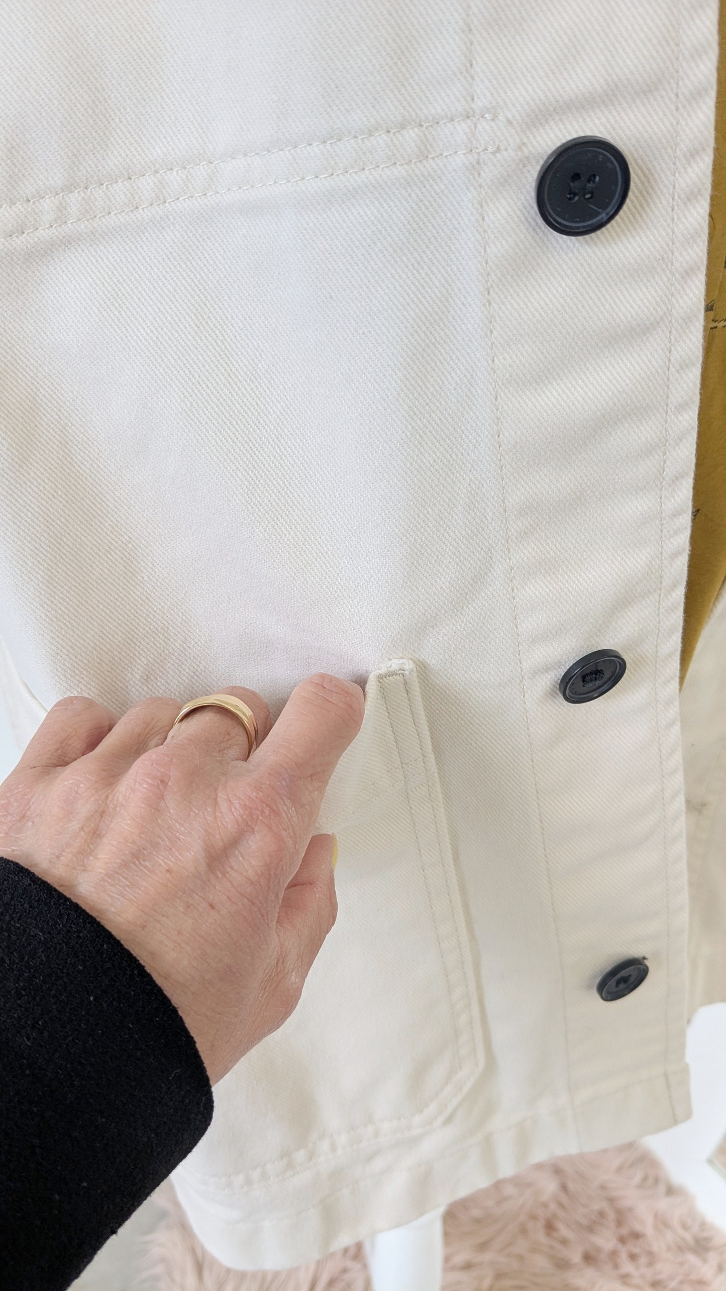 Veste en jeans crème - Mango - 38/42