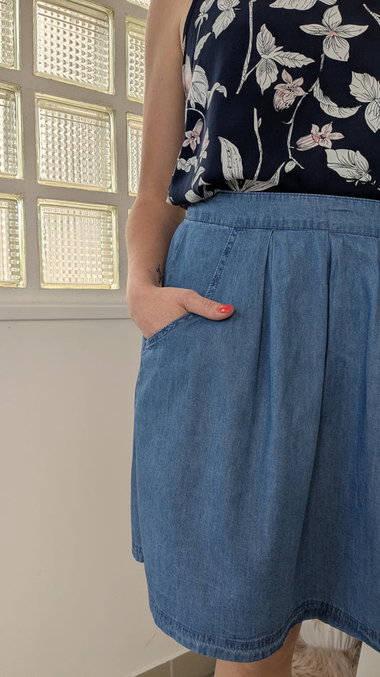 Jupe denim souple - R Essentiel - 42